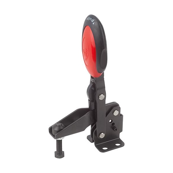 Vertical Toggle Clamps w. Safety Lock w. flat foot and adj. spindle